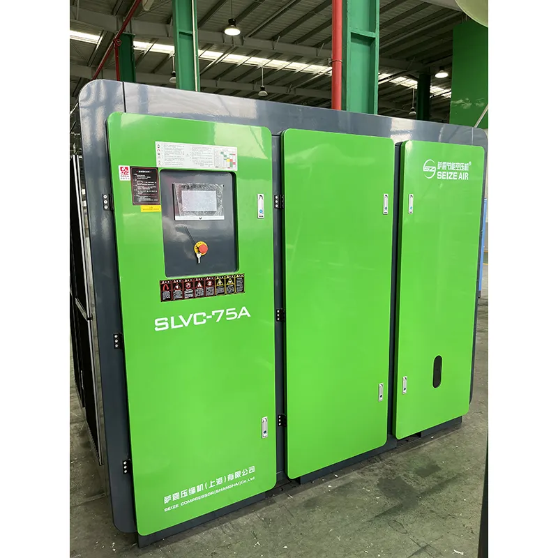 Máy nén khí trục vít một cấp áp suất thấp PM VSD sản xuất kính