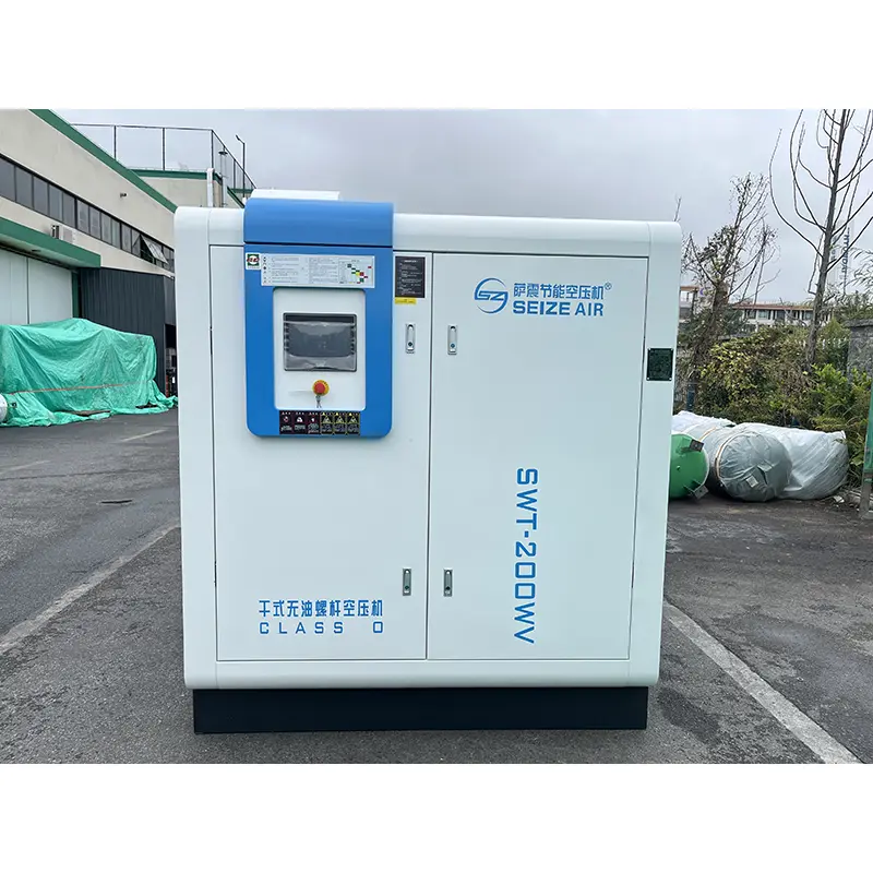 Máy nén khí trục vít khô không dầu PM VSD bền vững và ổn định Máy nén khí trục vít khô không dầu PM VSD bền vững và ổn định