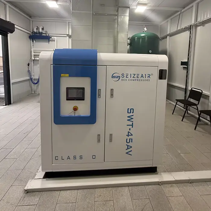 Máy nén khí trục vít không dầu loại khô PM VSD ba giai đoạn Máy nén khí trục vít không dầu loại khô PM VSD ba giai đoạn